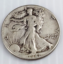 Walking Liberty Half Dollars 90% Silver Circulated 1944 - £14.82 GBP