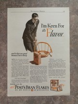 Vintage 1927 Post Bran Flakes Wheat Cereal Full Page Original Ad 422 - $6.64