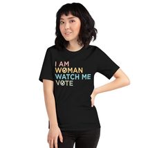 I Am Woman Watch Me Vote 2024 Blue Wave Vote Unisex t-shirt - £15.29 GBP+