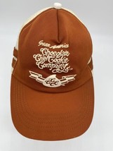 Vintage Great American Chocolate Chip Cookie Co. Snapback Trucker Hat Stains USA - £22.91 GBP