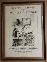 1976 Micheal O&#39;rourke Chopin Exhibition Art Poster Print Micheal Farrell France - £354.24 GBP