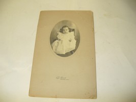Collectible Old Vintage Antique Photograph Cute Little Baby Girl Sitting... - $2.72