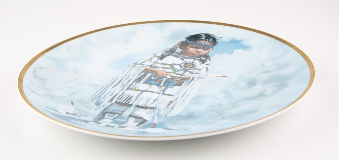 "Crow Baby" by Penni Anne Cross Crown Parian Collectible Plate 201/7500 1979 Item image 2