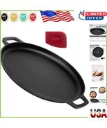 Stove, Oven, or Grill Ready 13.5 Inch Cast Iron Pizza Skillet - Easy to ... - $1,290.26 MXN