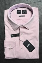 HUGO BOSS Hombre Hank Viaje Delgado Performance Algodón Elástico Camisa ... - £50.70 GBP