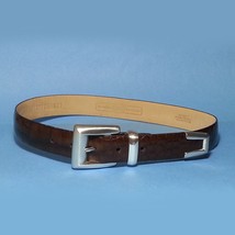 Fossil Women  Belt Brown Croco Embossed Cowhide Leather Size S - £23.21 GBP