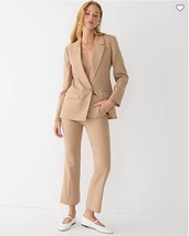 New J Crew Women Willa Crop Flare Pant 10 Camel Brown Italian Wool Lined... - £47.40 GBP