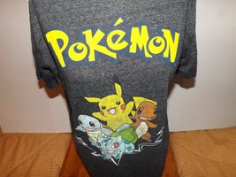 Pokemon T-Shirt Men&#39;s Medium Pikachu Charizard Squirtle Bulbasaur - £7.81 GBP