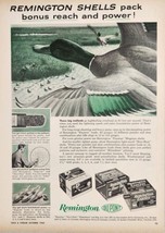 1960 Print Ad Remington Shotgun Shells Mallard Ducks Land on Pond Bridge... - $20.77