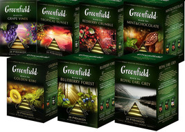 Greenfield Black Tea Variety Set Royal Earl Grey 140 Pyramids Us Seller - £31.06 GBP