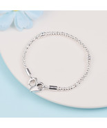 925 Sterling Silver Moments Studded Chain Bracelet - $27.68