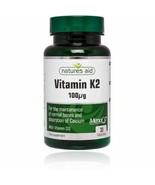 Vitamin K2 100ug 30 capsules Natures aid - $178.96 MXN
