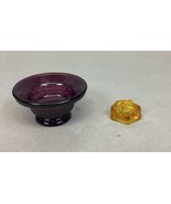 Purple Boyd Glass Star Open Salt Cellar &amp; Amber Open Salt Cellar - $282.25 MXN