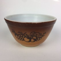 VTG Pyrex By Corning #401 Orchard Fruit Mixing Bowl 1.5 Pint Brown Used - £9.49 GBP