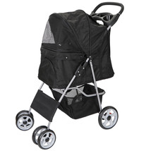 Pet Travel Carriage For Pets With Foldable Dog Stroller Carrier Cart - £73.12 GBP