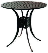 Bar height patio table Nassau 48&quot; round cast aluminum outdoor furniture. - $665.30
