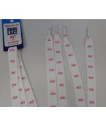 Pink Ribbon Cancer Awareness Fat Shoe Laces 45&quot; in inches Skater White &amp;... - $8.37 CAD