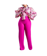 New 2 Piece  Flower Print Top Shirt Pants Suit - €56,30 EUR