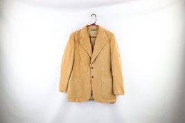 Vtg 60s Streetwear Mens 42L Distressed Crushed Velvet Velour Suit Coat Jacket - £63.26 GBP