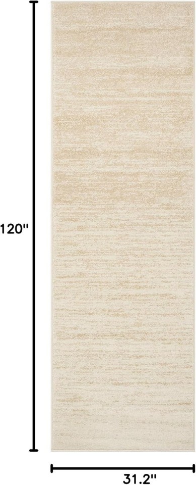 Champagne & Cream Ombre Runner Rug - 2'6" x 10', Non-Shedding & Stain Resistant Item image 4