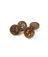 Victorian Gold Tone George VI Buttons / Cufflinks - £19.75 GBP