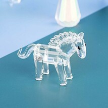 LONGWIN Small  Crystal Animal Figurines Mini Glass Horse 2.5&quot; x 2&quot; - $19.56