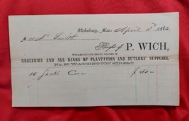 P. Wich Plantation &amp; Sutler&#39;s Supplies Vicksburg MS Saragossa Smith Plan... - $93.50