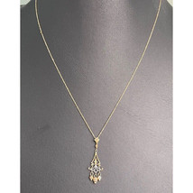 Elegant BI-TONE Gold Lavalier Pendant Necklace Sky - $207.92