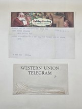 NORMAN ROCKWELL ART-Christmas Greeting By Western Union Telegram 1949 w/... - $374.98 MXN