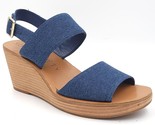 Sole Society Women Slingback Wedge Sandals Paulina Size US 9.5M Dark Blu... - $26.73