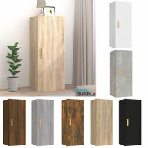 Modern Wooden Rectangular 1 Door Wall Mounted Storage Cabinet With 2 Shelves  - £41.98 GBP
