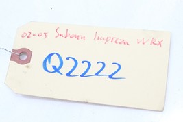 02-05 SUBARU IMPREZA WRX ENGINE OIL LINE Q2222 image 12