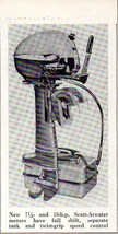 1953 Magazine Photo Scott-Atwater Outboard Motors 7 1/2 &amp; 10 HP - £7.30 GBP