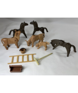 Playmobil Geobra Cows Bull Cattle Steer Longhorns Western Farm Horses Vi... - €13,01 EUR