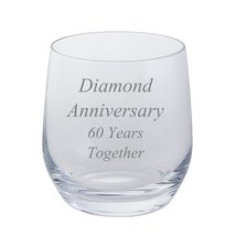 2 Diamond Anniversary 60 Years Together Pair of Dartington Tumblers Brandy Glass - £18.94 GBP