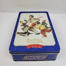 Vintage 1996 Norman Rockwell 1949 Snickers Tin 9x5.5x2 Inch Advertising - £11.35 GBP