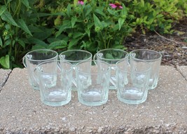 Set of 7 Vtg Impact Spain Clear Glass 6-oz Cups Glassware Cappuccino Mug - £12.81 GBP