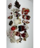 Vintage Christmas Ornaments 21 Pc Collection Santa’s Angels Presents - €25,63 EUR