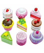 Petit Four Mini Cake and Cupcake Wood 9 Piece Playset  - £14.52 GBP