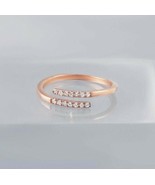 14K Rose Gold Plated 1.10Ct Round Simulated Diamond Adjustable Toe Foot ... - £50.10 GBP