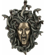 Medusa: Greek Mythology Gorgon Cold Cast Bronze wall mounted mask 19cm /... - £94.70 GBP