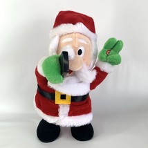 Gemmy Selfie Santa Dancing &amp; Singing Song Animated Plush Light Up Phone Flashes - £46.98 GBP