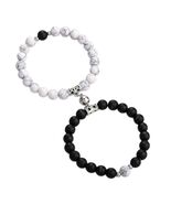 Natural Stone Chakra Tiger Eye Beads Bracelet Set Pink 2Pcs Unisex - $23.86 CAD