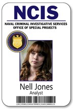 NELL JONES Analyst from NCIS Los Angeles pin Fastener Name Badge Halloween Costu - £12.78 GBP
