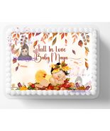Fall In Love Brunette Baby Shower Themed Edible Image Pretty Dresses Bir... - $17.47