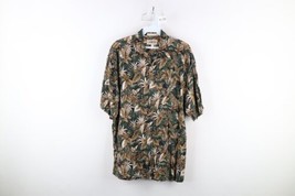 Vintage 90s Streetwear Mens Medium Rayon Hawaiian Camp Collared Button Shirt - £35.87 GBP
