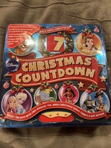 Disney 7 Days Until Christmas Countdown Advent Book Locking Tin &amp; Stickers New - £31.18 GBP