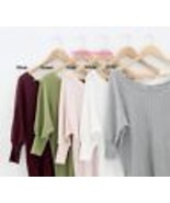 Japan Small Cable Bat Sleeves Relaxed KNit shirt! S M FREE SHIPPING - £8.85 GBP