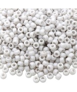 1000 Pony Beads Acrylic White BULK Lot Wholesale Jewelry Supplies Set - $17.81