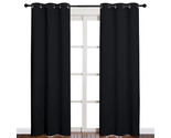 Coodeto Blackout Curtain Panel Pair Grommet Top 78 inches Long Black, W5... - $24.97